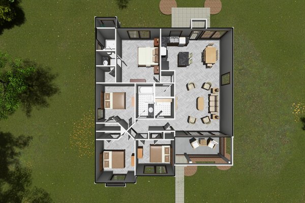 Dream House Plan - Traditional Floor Plan - Main Floor Plan #20-1883