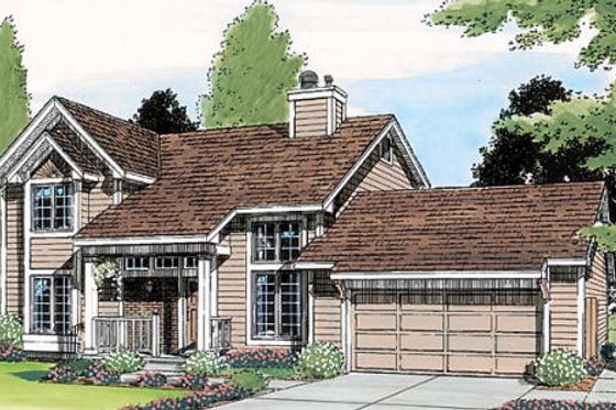 Exterior - Front Elevation for Traditional House Plan #312-803 - 3 bed, 2.5 bath