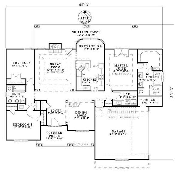 Traditional Floor Plan - Main Floor Plan #17-2168