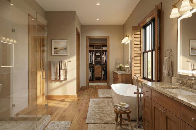 House Design - Interior - Master Bathroom for Farmhouse House Plan #120-297 - 4 bed, 3.5 bath