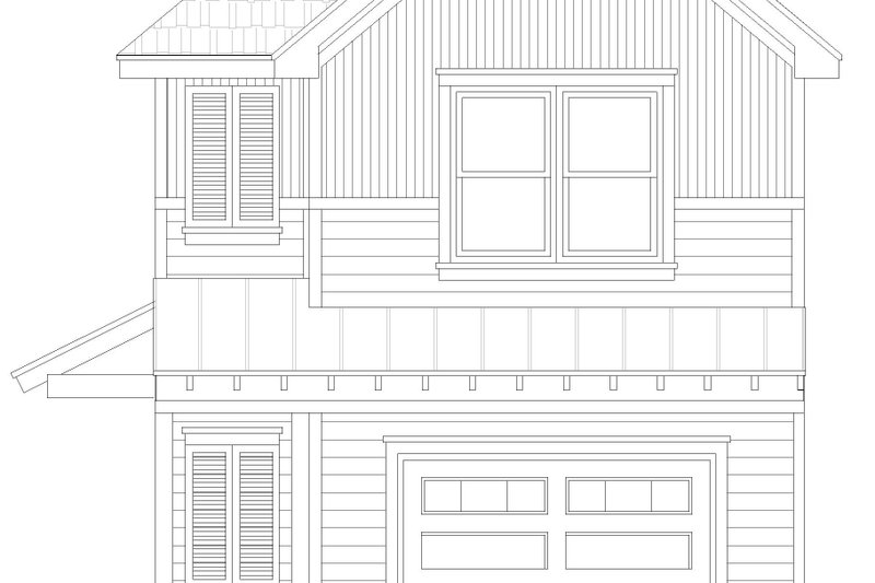 House Blueprint - Exterior - Front Elevation 3 for Modern House Plan #932-793 - 3 bed, 2.5 bath