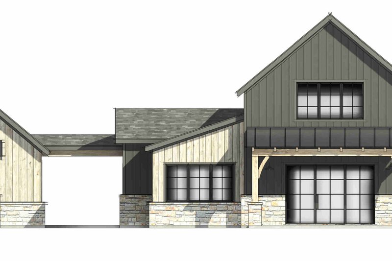 House Design - Exterior - Front Elevation 8 for Barndominium House Plan #1096-162 - 4 bed, 2 bath