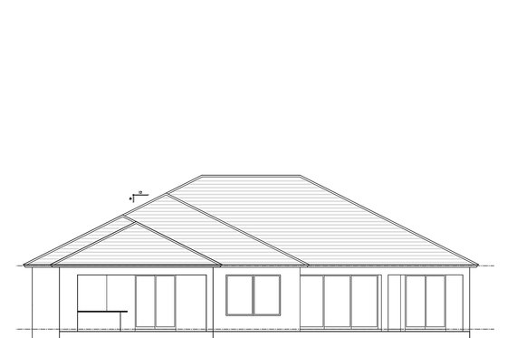 Exterior - Rear Elevation 1 for Contemporary House Plan #938-110 - 3 bed, 2.5 bath