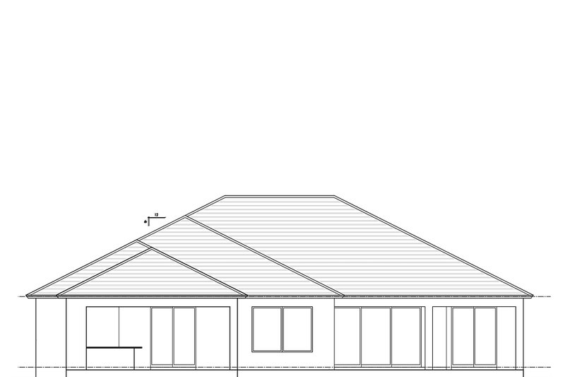 House Blueprint - Exterior - Rear Elevation 1 for Contemporary House Plan #938-110 - 3 bed, 2.5 bath