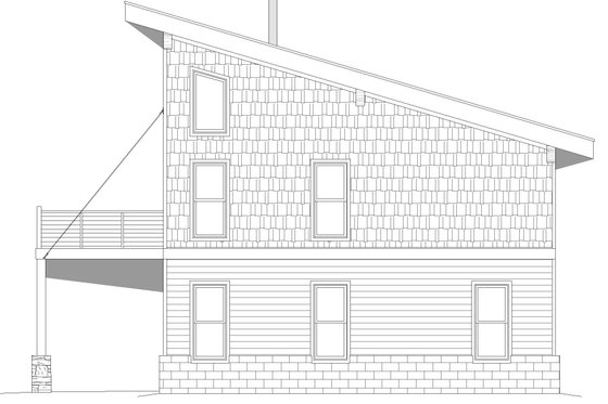 Exterior - Other Elevation 3 for Contemporary House Plan #932-904 - 3 bed, 2 bath