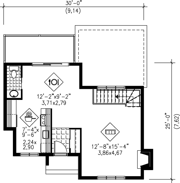 Modern Floor Plan - Main Floor Plan #25-1116