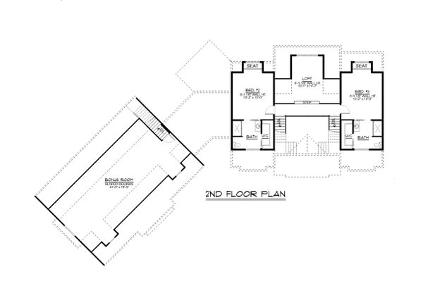 Craftsman Floor Plan - Upper Floor Plan #1064-346