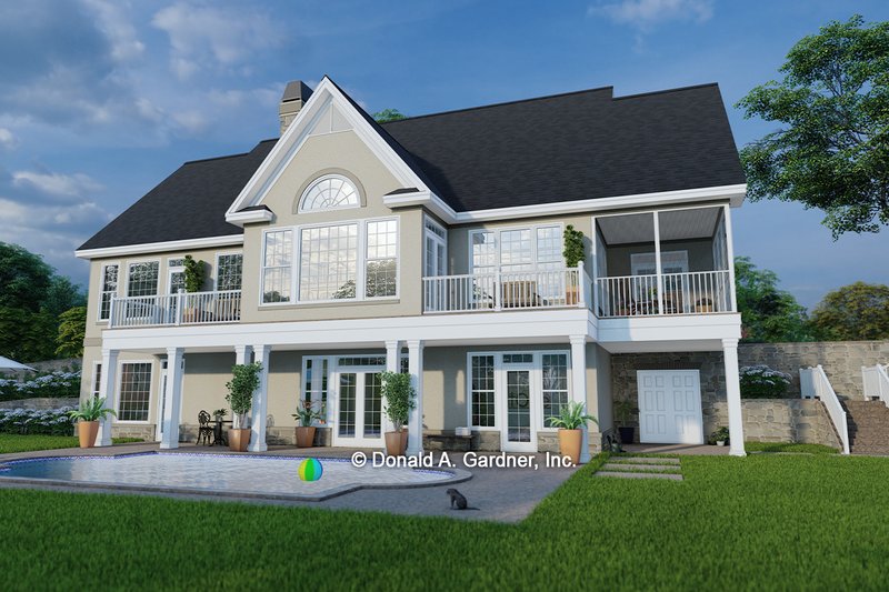 Home Plan - Exterior - Rear Elevation for Traditional House Plan #929-503 - 4 bed, 3 bath