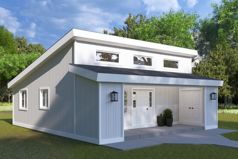 Dream House Plan - Exterior - Front Elevation 4 for Modern House Plan #1060-338 - 2 bed, 1 bath