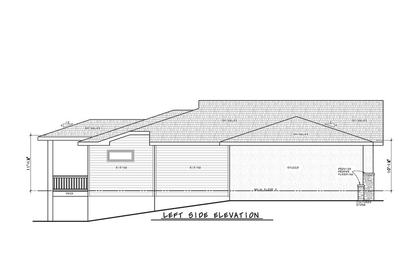 Home Plan - Exterior - Other Elevation 1 for Modern House Plan #20-2498 - 3 bed, 2.5 bath