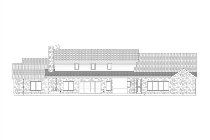 House Design - Exterior - Rear Elevation 1 for Contemporary House Plan #1127-7 - 4 bed, 3.5 bath