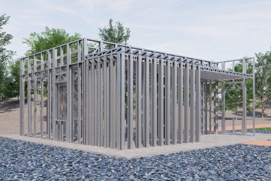 Exterior - Other Elevation 4 for Contemporary House Plan #1106-36, 1 bath