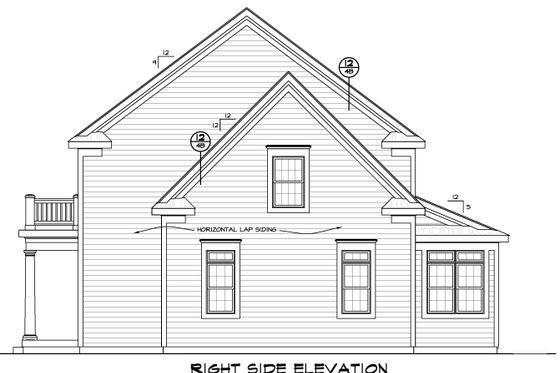 Exterior - Other Elevation for Colonial House Plan #20-2204 - 3 bed, 3 bath
