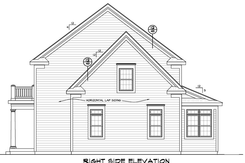 House Blueprint - Exterior - Other Elevation for Colonial House Plan #20-2204 - 3 bed, 3 bath