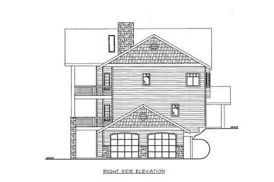 Exterior - Other Elevation for Bungalow House Plan #117-633 - 3 bed, 3.5 bath