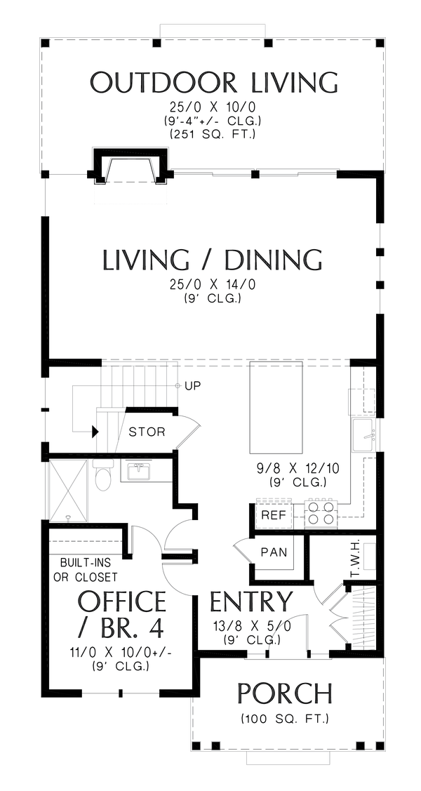 Cottage Floor Plan - Main Floor Plan #48-1116