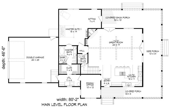 Home Plan - Farmhouse Floor Plan - Main Floor Plan #932-137