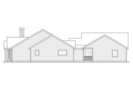 Exterior - Other Elevation 1 for Traditional House Plan #124-857 - 5 bed, 3 bath