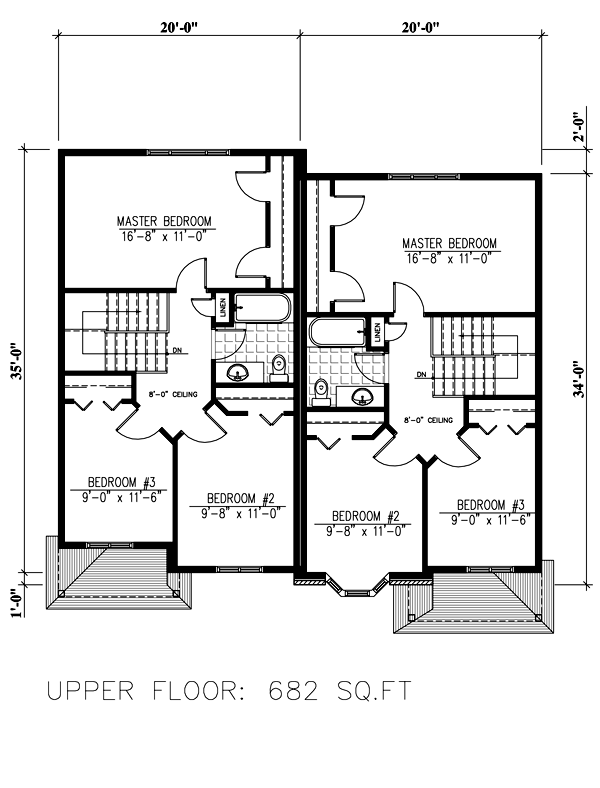 Floor Plan - Upper Floor Plan #138-365