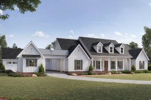 Exterior - Front Elevation 3 for Farmhouse House Plan #1074-3 - 4 bed, 3.5 bath