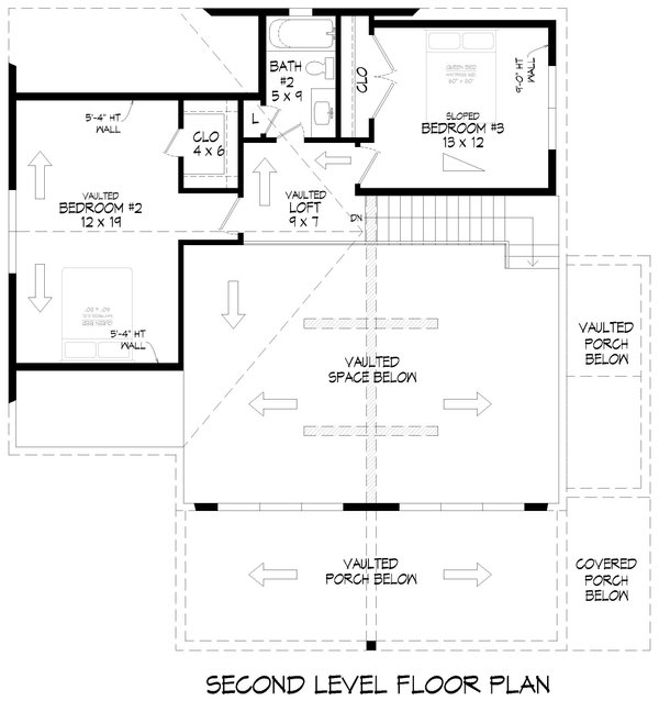 Country Floor Plan - Upper Floor Plan #932-1181