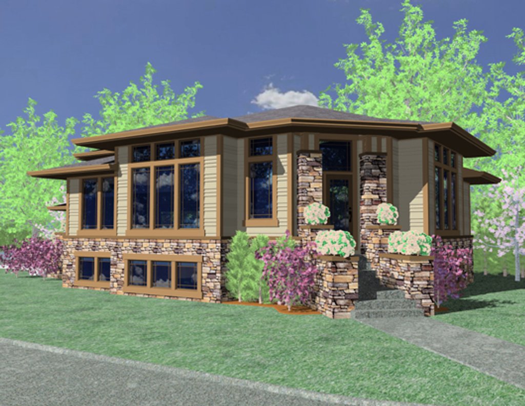 Modern Style House Plan - 4 Beds 3.5 Baths 2747 Sq/Ft Plan #509-1