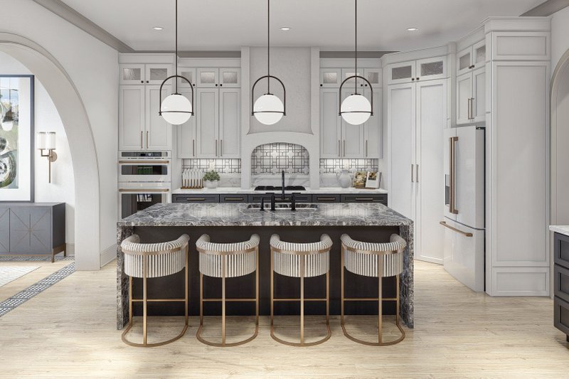 House Blueprint - Interior - Kitchen for Modern House Plan #455-618 - 4 bed, 4.5 bath