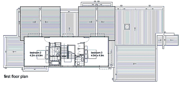 Modern Floor Plan - Upper Floor Plan #496-7