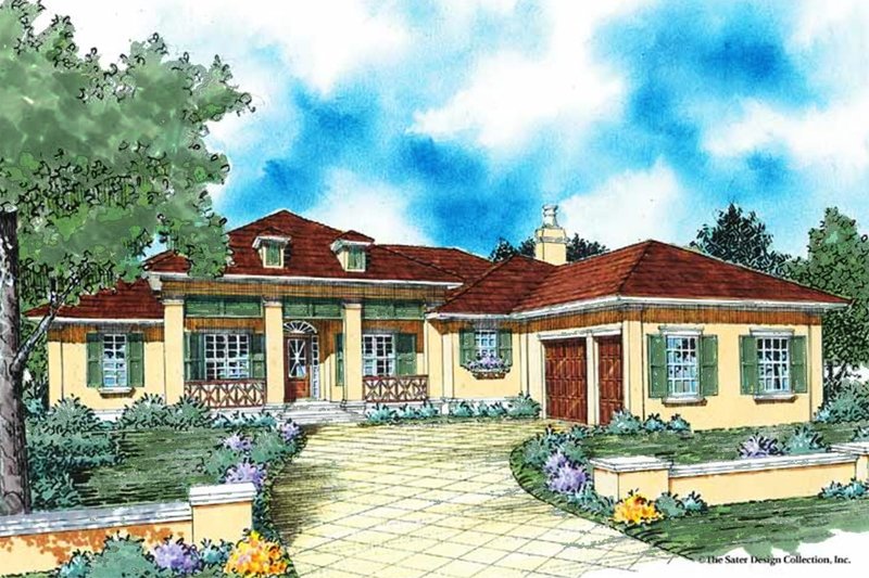 Architectural House Design - Colonial Exterior - Front Elevation Plan #930-351