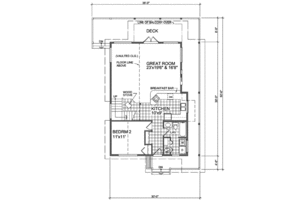 Floor Plan - Main Floor House Plan #118-109 - 2 bed, 2 bath