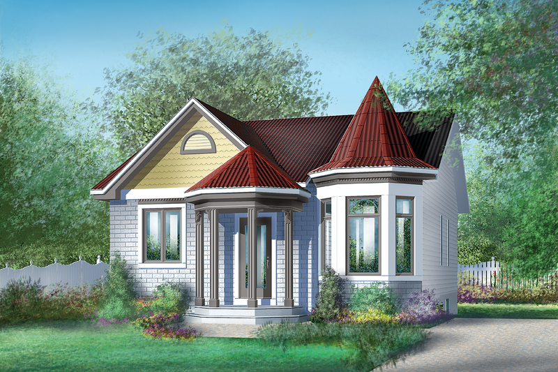 Cottage Style House Plan - 2 Beds 1 Baths 962 Sq/Ft Plan #25-1224