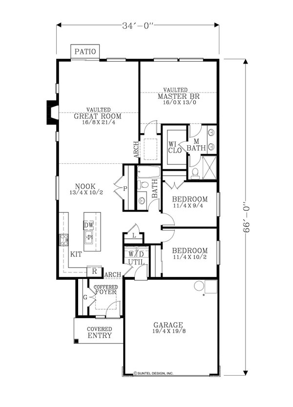 Craftsman Floor Plan - Main Floor Plan #53-714