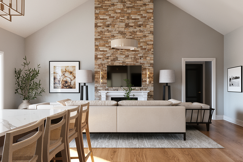 Home Plan - Interior - Family Room 3 for Farmhouse House Plan #1064-470 - 3 bed, 2.5 bath