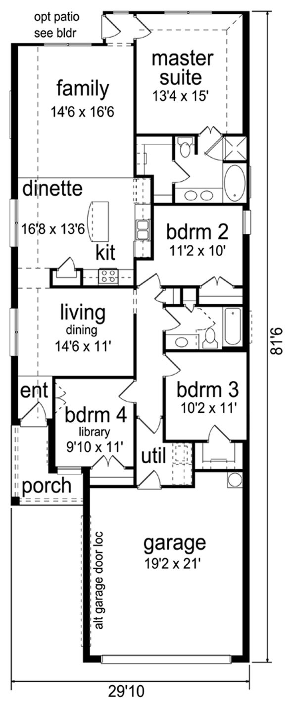 Traditional Floor Plan - Main Floor Plan #84-641