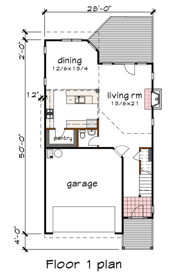 Home Plan - Modern Floor Plan - Main Floor Plan #79-300