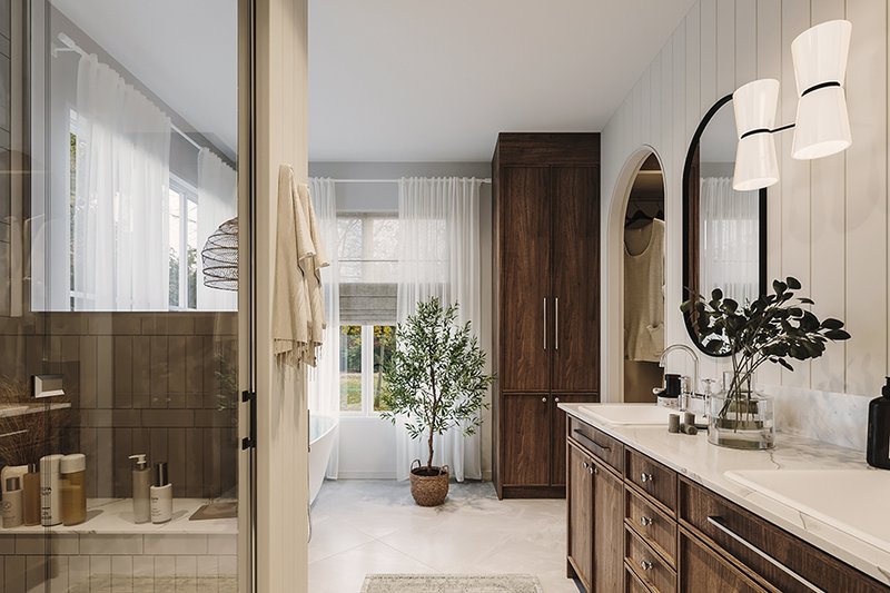 Architectural House Design - Interior - Master Bathroom 1 for European House Plan #23-2777 - 3 bed, 2.5 bath