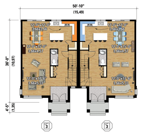 Contemporary Floor Plan - Main Floor Plan #25-4397