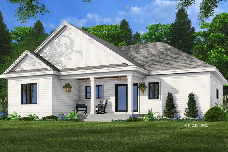 House Design - Exterior - Rear Elevation 1 for Farmhouse House Plan #51-1486 - 2 bed, 2 bath