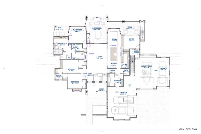 Home Plan - Floor Plan - Main Floor for Contemporary House Plan #1069-31 - 5 bed, 5.5 bath