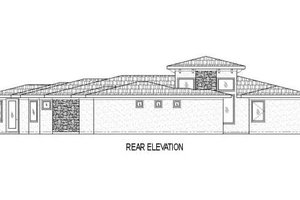 Exterior - Rear Elevation for Mediterranean House Plan #24-232 - 5 bed, 4 bath
