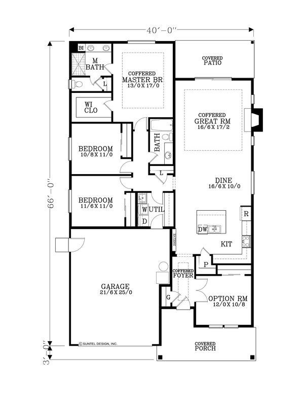 Home Plan - Craftsman Floor Plan - Main Floor Plan #53-607