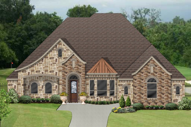 Tudor Style House Plan - 4 Beds 3.5 Baths 3702 Sq/Ft Plan #84-613