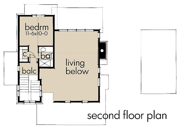 Contemporary Floor Plan - Upper Floor Plan #120-190