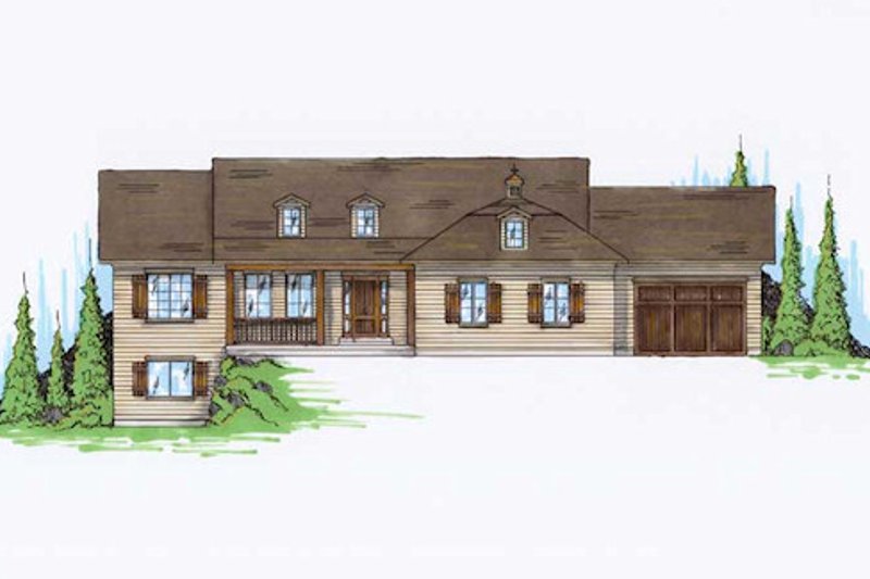 Home Plan - Traditional Exterior - Front Elevation Plan #5-245