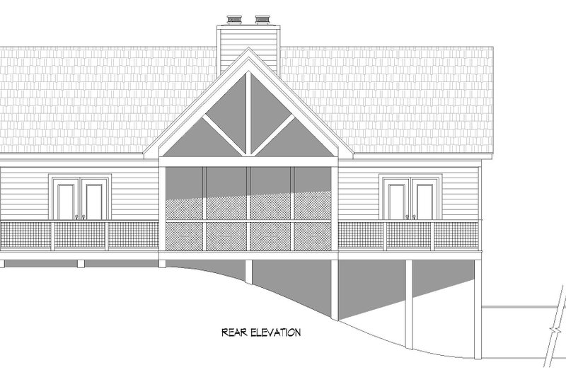 Architectural House Design - Exterior - Rear Elevation 1 for Country House Plan #932-873 - 2 bed, 2 bath