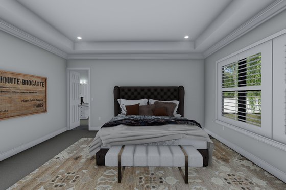 Interior - Master Bedroom for Ranch House Plan #1060-99 - 3 bed, 2.5 bath