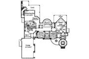 Mediterranean Style House Plan - 4 Beds 6 Baths 4702 Sq/Ft Plan #115-110 
