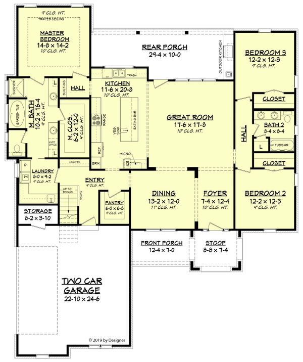 Home Plan - Farmhouse Floor Plan - Main Floor Plan #430-189