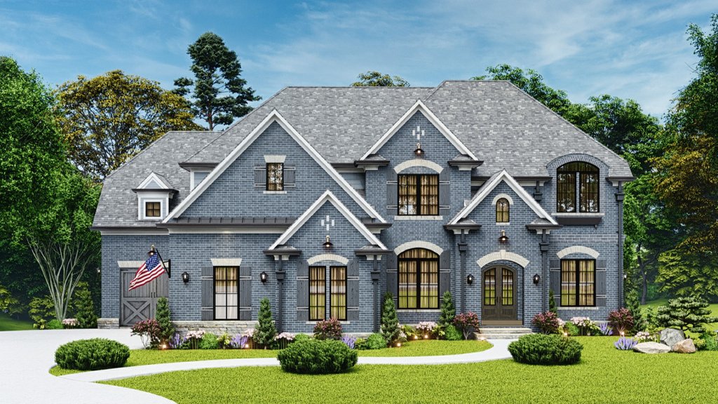 Exterior - Front Elevation 2 for Craftsman House Plan #54-721 - 5 bed, 4 bath