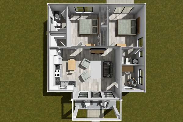 House Blueprint - Modern Floor Plan - Main Floor Plan #513-2330